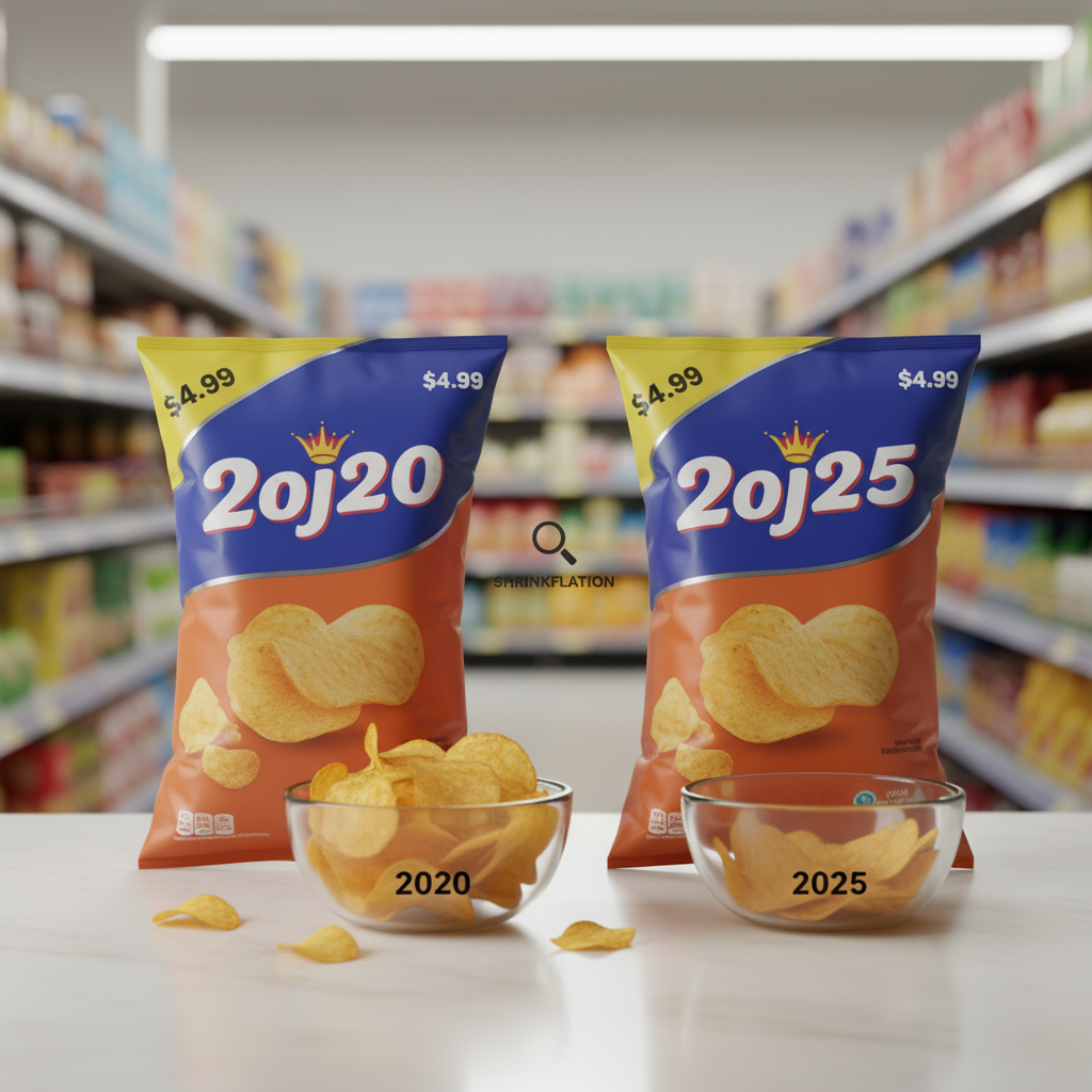 Shrinkflation to account for increased production costs.